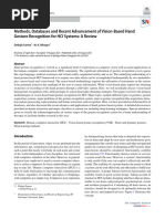 Methods, Databases and Recent Advancement of Vision Based Hand Gesture Recognition For HCI Systems: A Review