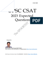 CSAT 2023 Most Important Questions & Mocks Srinivas Sir