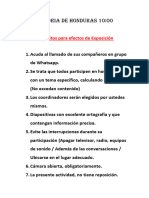 Temas de Exposición - Historia de Honduras - Tercer Parcial - 2024