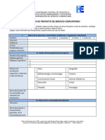 Propuesta de Proyecto de Servicio Comunitario: I. Datos de La Persona, Comunidad, Institucion U Organismo Solicitante