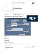 INV Company Org Definitions Setup