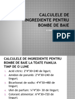 Calculele de Ingrediente Pentru Bombe de Baie