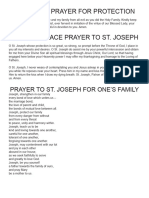 Prayer To ST Joseph