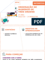 Capituli 1 - Aula 3 Ordenação de Numeros de Três Ordens.