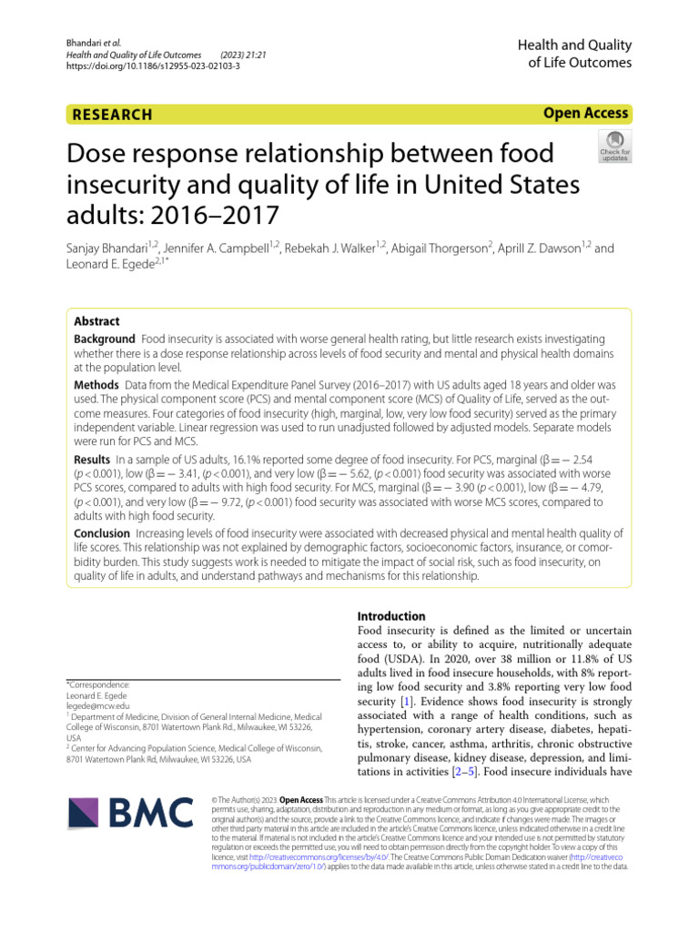 Ebsco Fulltext 2024 03 18 | PDF | Quality Of Life