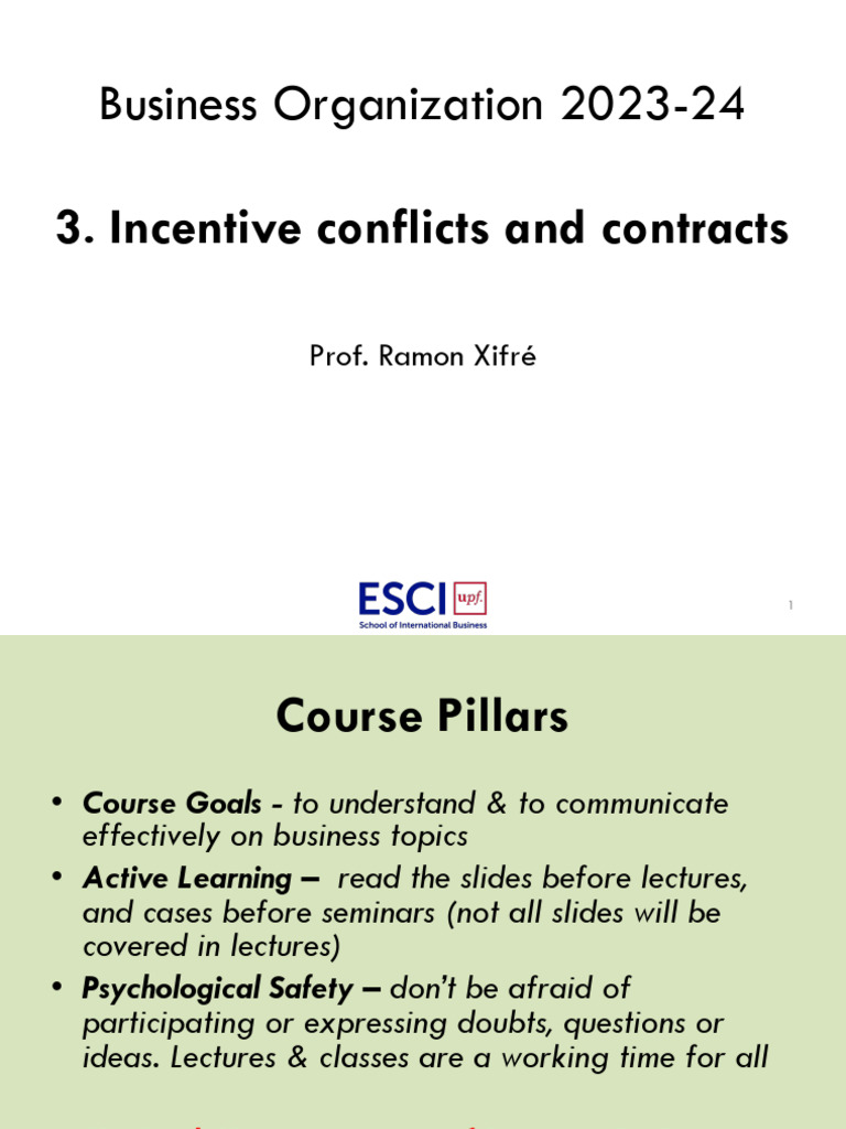 Incentive Conflicts in Business Contracts | PDF | Incentive | Employee ...