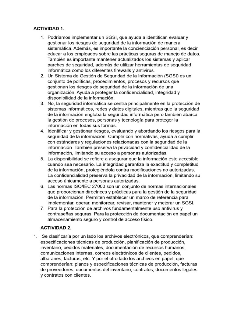 CAC04 Tarea | PDF | Seguridad de información | La seguridad informática