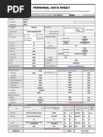 Personal Data Sheet Template | PDF