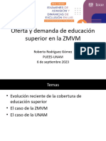 RRG (2023) Oferta y Demanda de ES en La ZMVM
