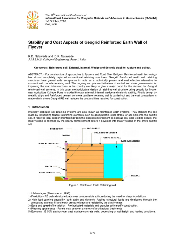 Stability and Cost Aspects of Geogrid Reinforced E | PDF | Reinforced ...