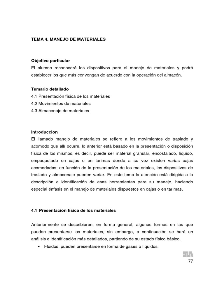 Manejo Eficiente de Materiales en Almacenes | PDF | Máquina elevadora