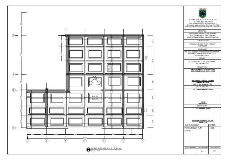 Contoh Shop Drawing Puskesmas Batu | PDF