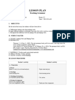 Lesson Plan in Structure of English 