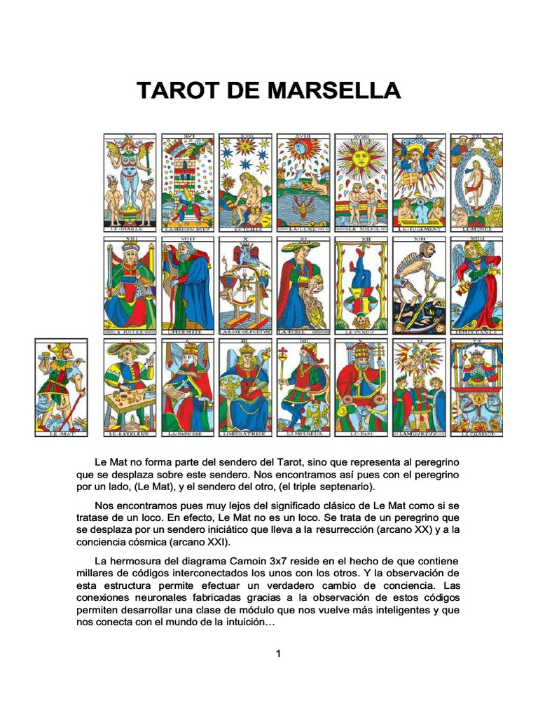 Le Mat y el Tarot de Marsella | PDF | Tarot | Arcanos Mayores