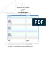 EVALUACIÓN INSTITUCIONAl PSICÓLOGA 1 SEMESTRE 2023