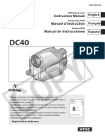 CANON Camcorder DC40 IM Instruction Manual-77270
