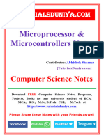Microprocessor & Microcontrollers Notes