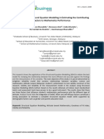 Application of Structural Equation Modelling in Estimating The Contributing Factors To Mathematics Performance