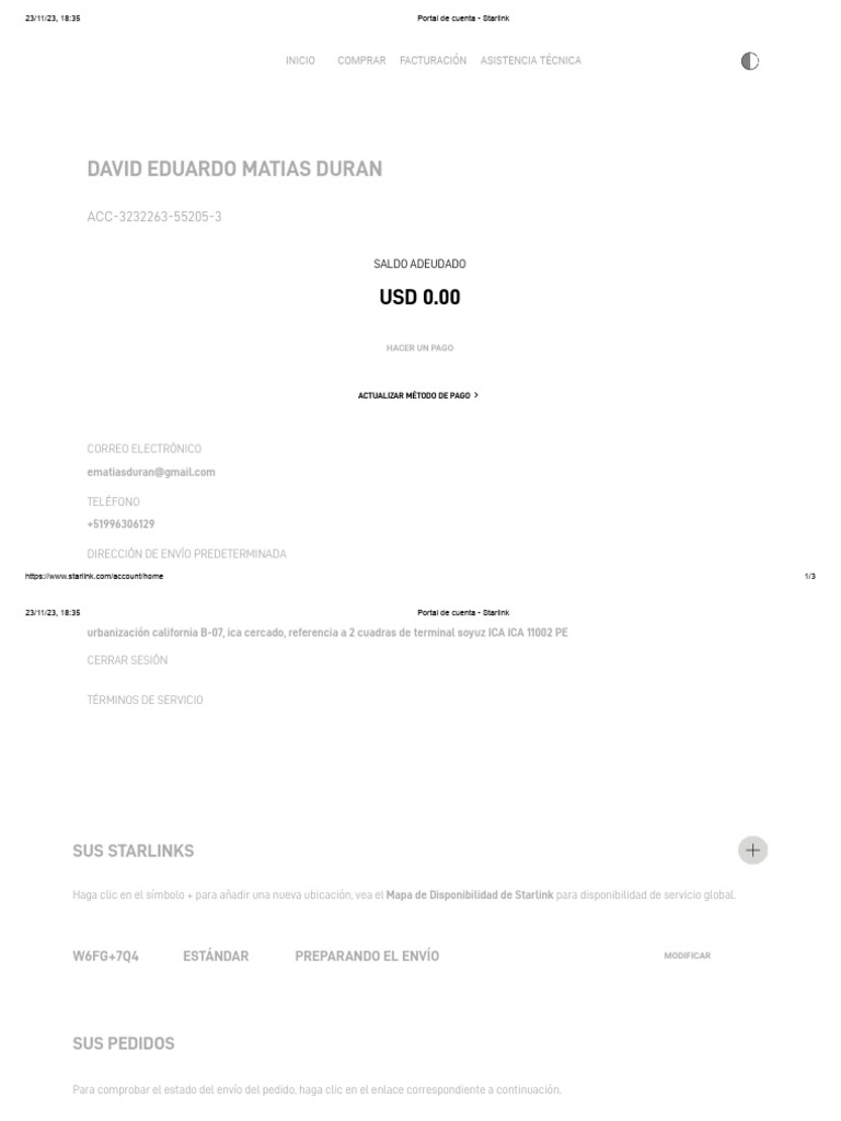 Acceso al Portal de Cuenta Starlink | PDF | Industrias de servicio ...