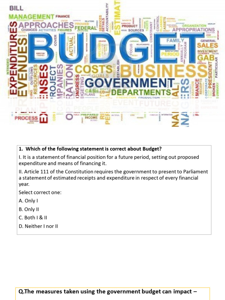 Understanding Government Budget Components | PDF | Government Budget ...