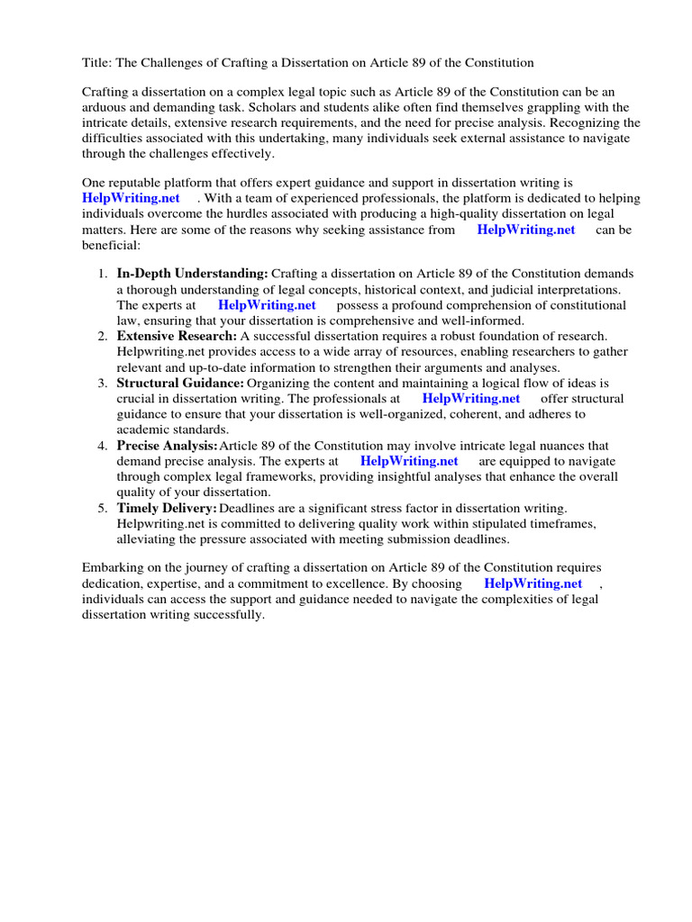 Dissertation Challenges on Article 89 | PDF | Search Engine ...