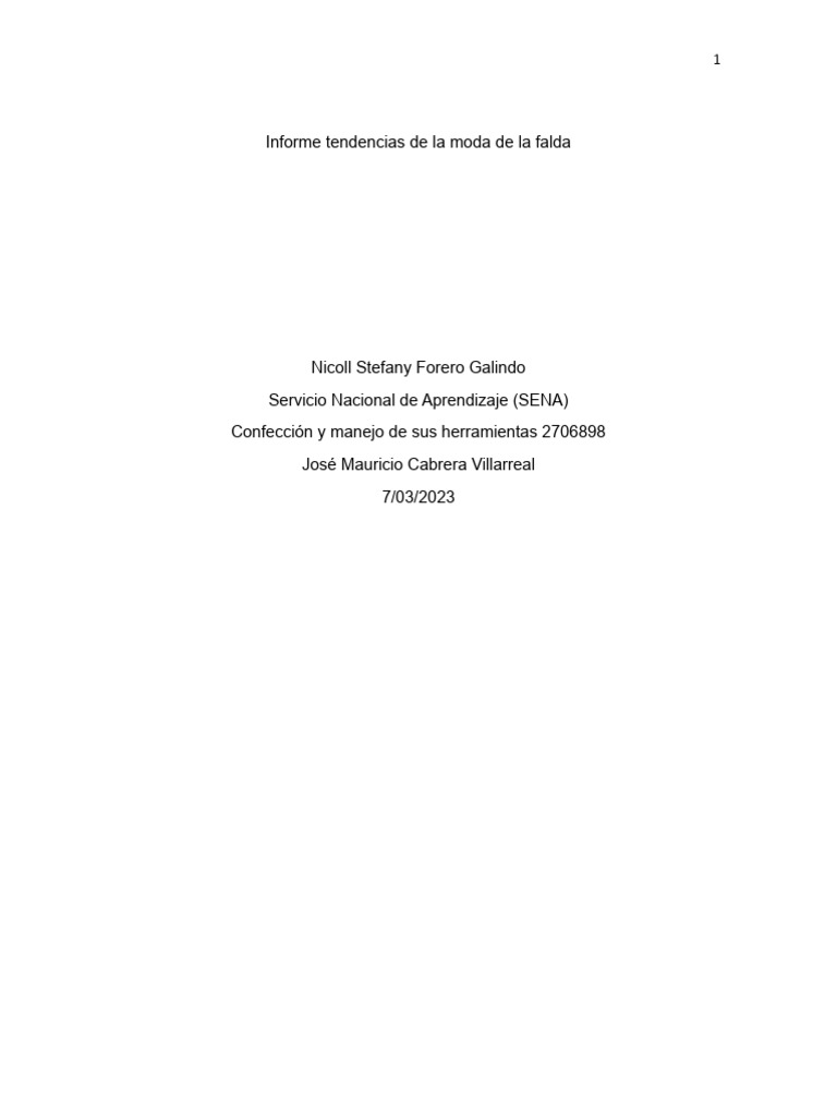 Taller 2 Evidencia 2 | PDF | Falda | Textiles