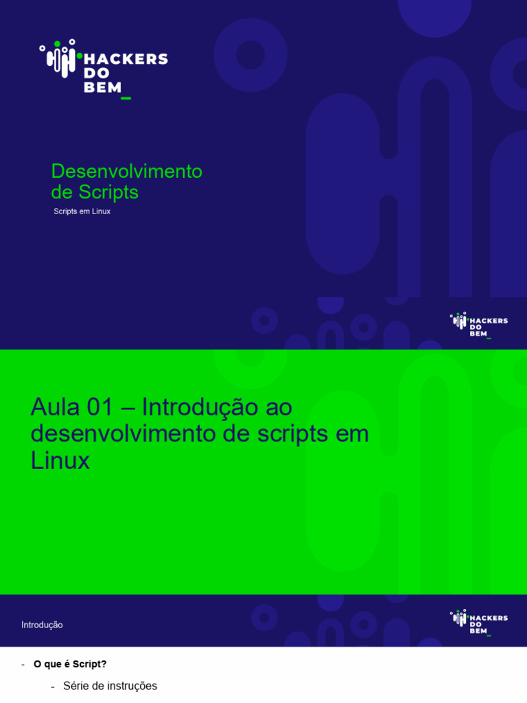 Introdução ao Desenvolvimento de Scripts | PDF | Linguagem de script ...