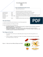 The Fundamental Unit of Life - CW Copy Notes Class 9 PDF