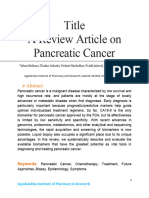 Pancreatic Cancer Review Article