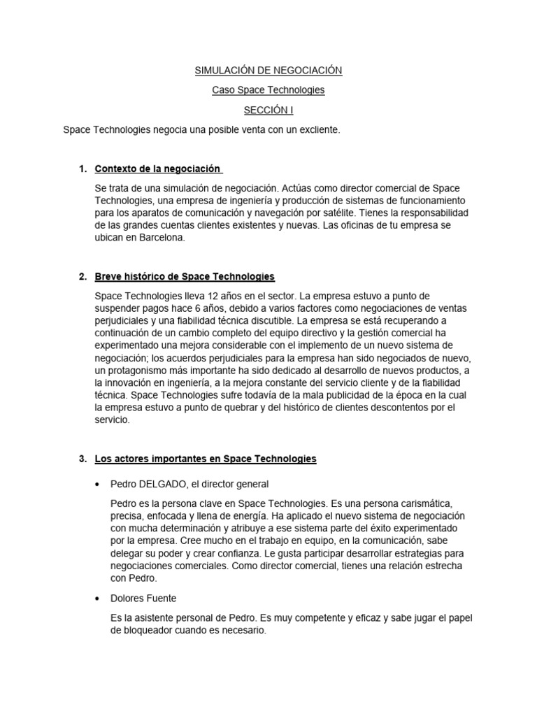Caso space technologies 1 pdf business ingenier a