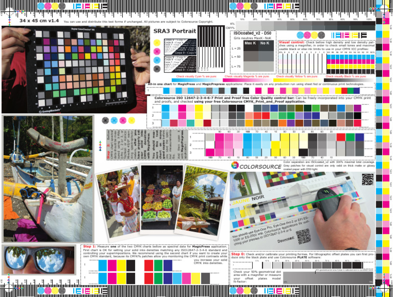 CMYK Test Chart for Print Calibration | PDF | Publishing | Image Processing