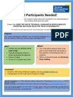 Child Participants Needed!: Purpose