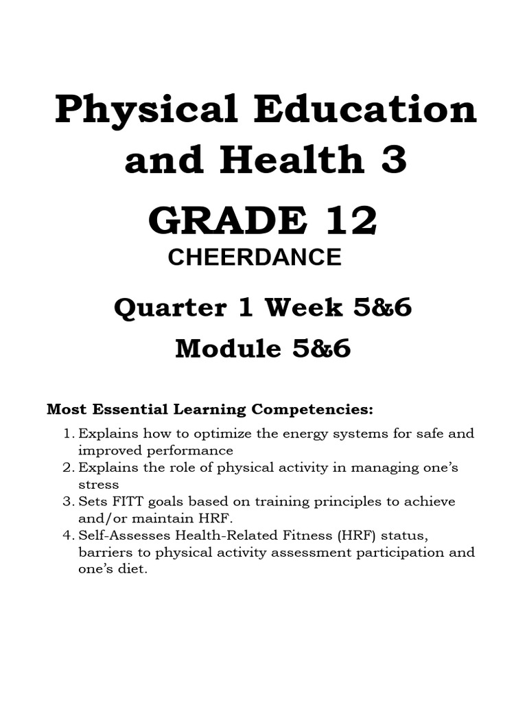 Cheerleading and Cheerdance Module | PDF | Cheerleading | Dances