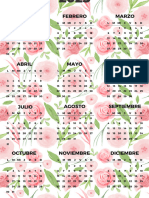 Calendario 2023 Minimalista Flores