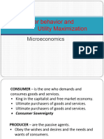 Consumer Behavior and Utility Maximization