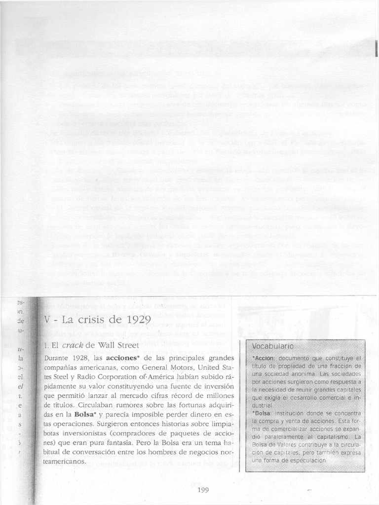 La Crisis Económica De 1929 Pdf Bolsa De Nueva York Dictadura