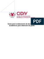 Guía de Elaboraación de Documentos Académios para Obtención de Grado - Vizcaya