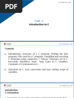 ESC Unit-2 - Introduction - To - C - Program