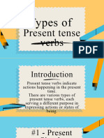 Blue Yellow English Types of Sentences Presentation 