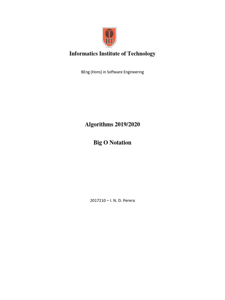 Pre-Lecture 3 - Big O | PDF | Time Complexity | Algorithms And Data ...