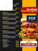 Cardápio Hamburgueria