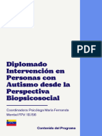 Venezuela Diplomado Intervención en Personas Con Autismo Desde La Perspectivo Biopsicosocial
