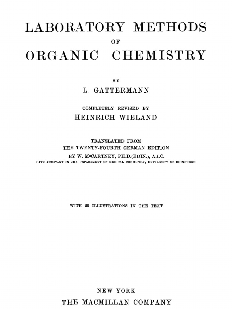Laboratory Methods of Organic Chemistry PDF Filtration Crystallization