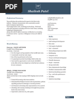 Shailesh Patel CV