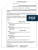 Circular 08 Sede B 2023 Restablecimiento Horarios A La Atención Centros de Interés Primaria 110523