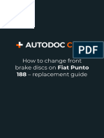 How To Change Front Brake Discs On Fiat Punto 188 - Replacement Guide