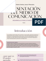 Presentación Del Medio de Comunicación: Andrea Jiménez, Jessica Manosalva