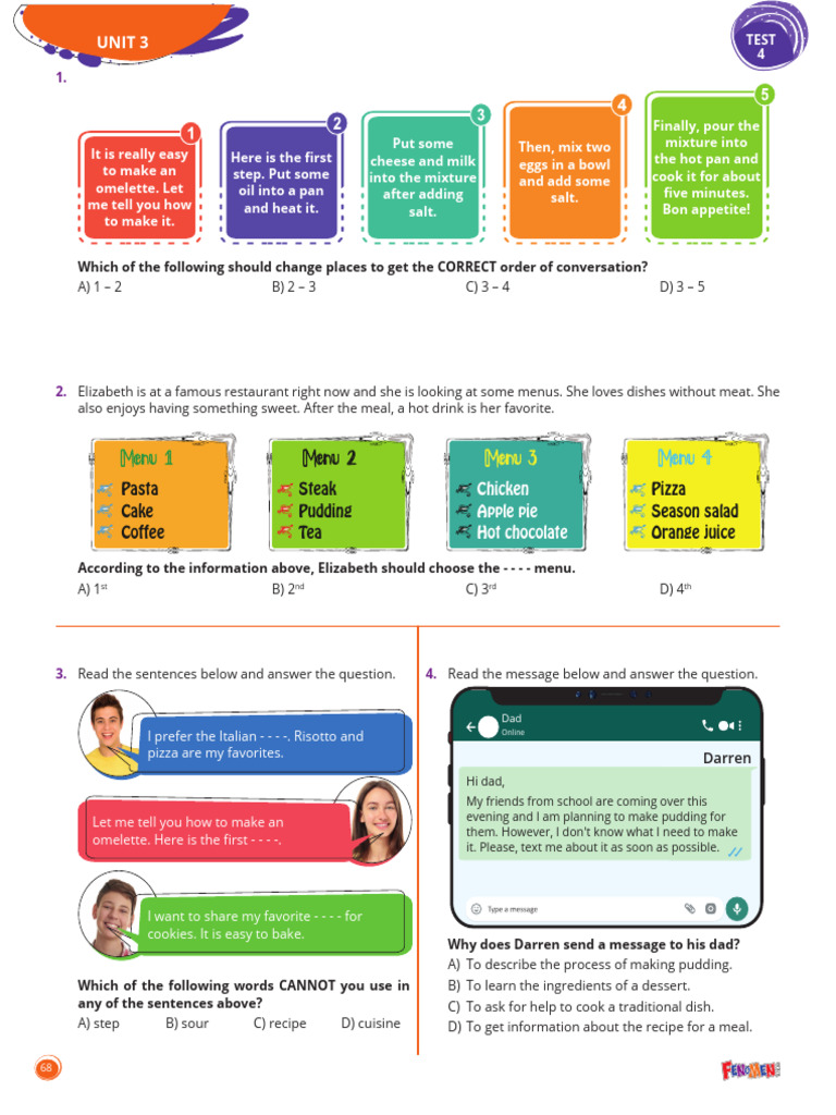 fenomen english test book 8 cevap anahtarı