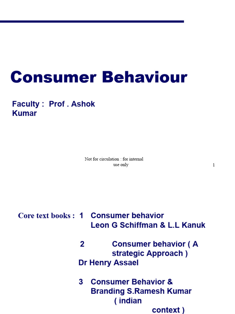 Consumer behaviour schiffman 9th edition pdf perception behavior