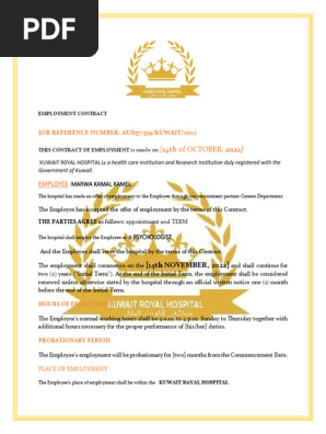 EMPLOYMENT CONTRACT